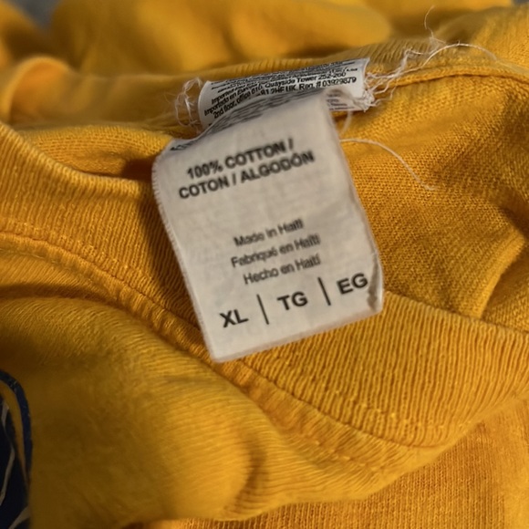 EUC XL GOLDEN STATE WARRIORS 2015 PLAYOFFS TEE BLUE & YELLOW 100% Cotton - Picture 4 of 6